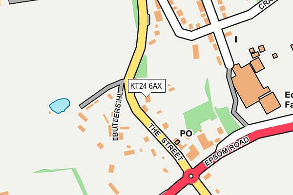 KT24 6AX map - OS OpenMap – Local (Ordnance Survey)