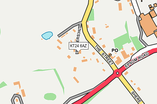 KT24 6AZ map - OS OpenMap – Local (Ordnance Survey)