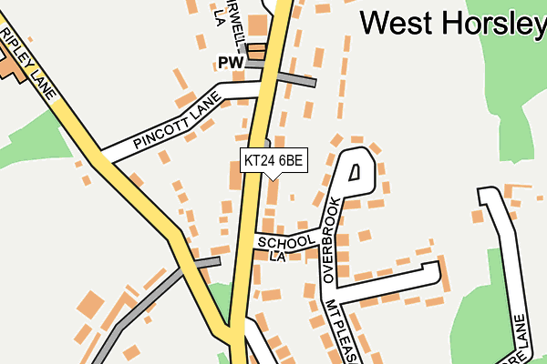 KT24 6BE map - OS OpenMap – Local (Ordnance Survey)