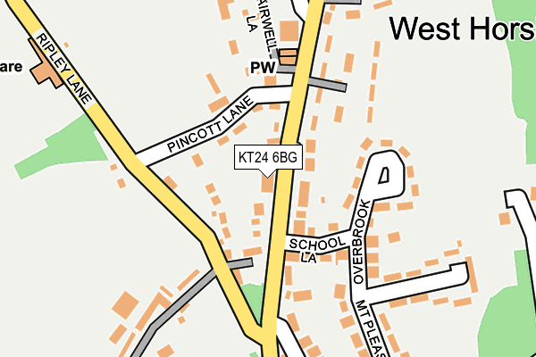 KT24 6BG map - OS OpenMap – Local (Ordnance Survey)