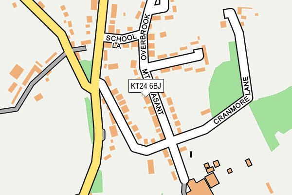 KT24 6BJ map - OS OpenMap – Local (Ordnance Survey)
