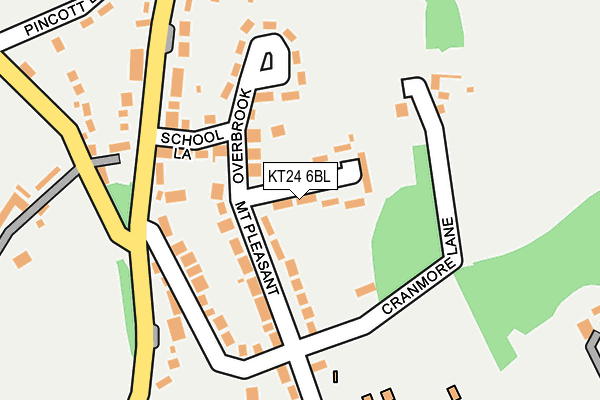 KT24 6BL map - OS OpenMap – Local (Ordnance Survey)