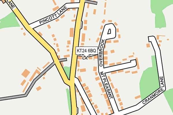 KT24 6BQ map - OS OpenMap – Local (Ordnance Survey)