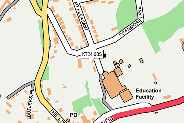 KT24 6BS map - OS OpenMap – Local (Ordnance Survey)
