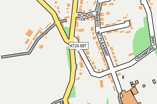 KT24 6BT map - OS OpenMap – Local (Ordnance Survey)
