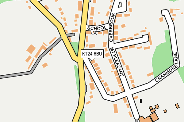 KT24 6BU map - OS OpenMap – Local (Ordnance Survey)