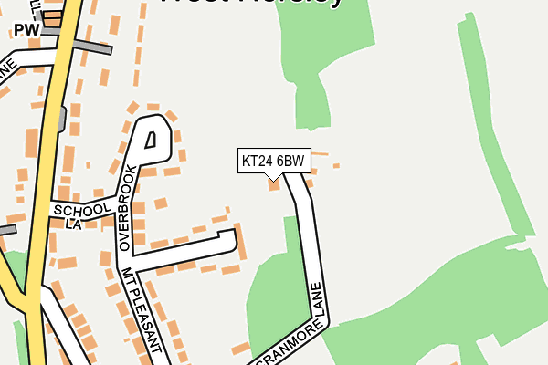 KT24 6BW map - OS OpenMap – Local (Ordnance Survey)