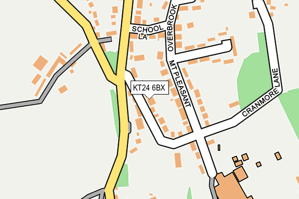 KT24 6BX map - OS OpenMap – Local (Ordnance Survey)
