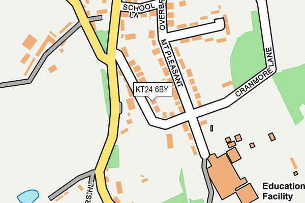 KT24 6BY map - OS OpenMap – Local (Ordnance Survey)