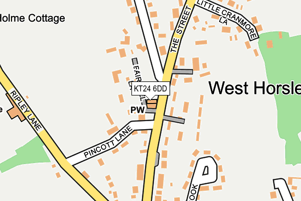 KT24 6DD map - OS OpenMap – Local (Ordnance Survey)