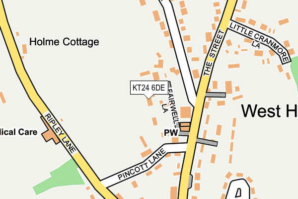 KT24 6DE map - OS OpenMap – Local (Ordnance Survey)