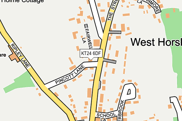 KT24 6DF map - OS OpenMap – Local (Ordnance Survey)