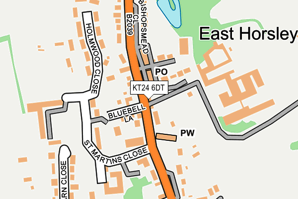 KT24 6DT map - OS OpenMap – Local (Ordnance Survey)