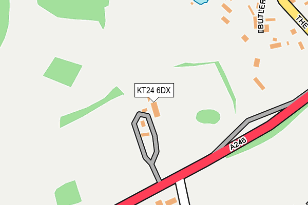 KT24 6DX map - OS OpenMap – Local (Ordnance Survey)