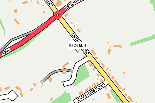 KT24 6EH map - OS OpenMap – Local (Ordnance Survey)