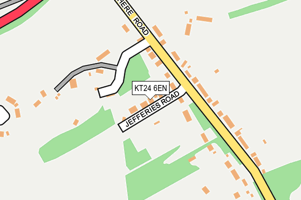 KT24 6EN map - OS OpenMap – Local (Ordnance Survey)