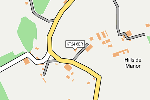 KT24 6ER map - OS OpenMap – Local (Ordnance Survey)