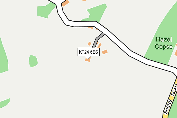 KT24 6ES map - OS OpenMap – Local (Ordnance Survey)