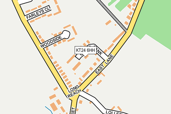 KT24 6HH map - OS OpenMap – Local (Ordnance Survey)