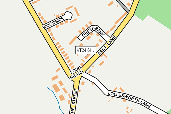 KT24 6HJ map - OS OpenMap – Local (Ordnance Survey)