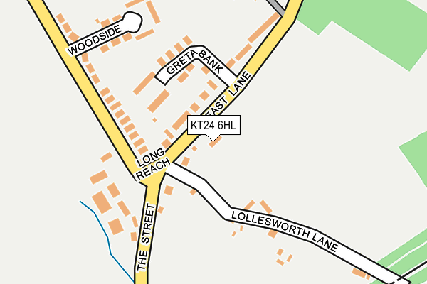 KT24 6HL map - OS OpenMap – Local (Ordnance Survey)