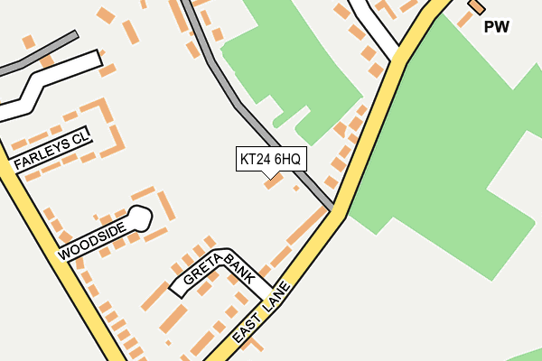 KT24 6HQ map - OS OpenMap – Local (Ordnance Survey)