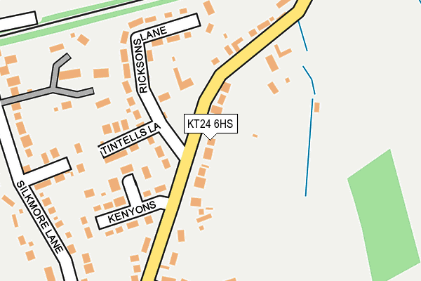 KT24 6HS map - OS OpenMap – Local (Ordnance Survey)