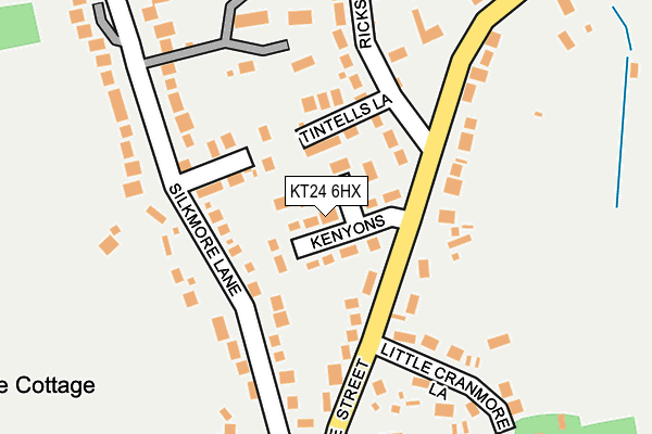 KT24 6HX map - OS OpenMap – Local (Ordnance Survey)