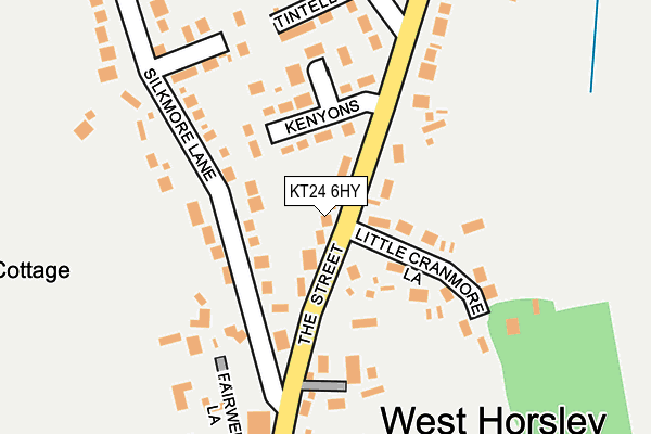 KT24 6HY map - OS OpenMap – Local (Ordnance Survey)