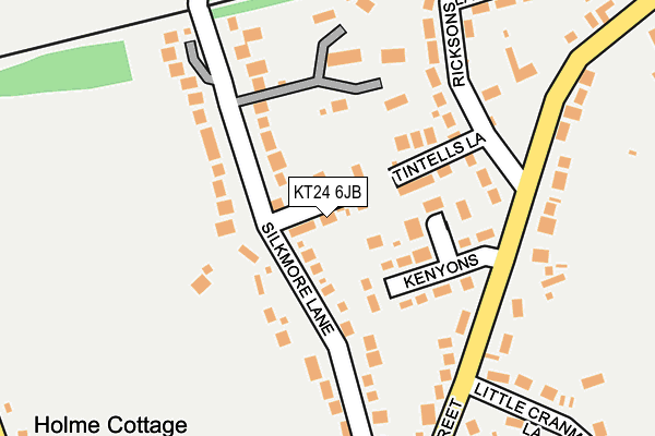 KT24 6JB map - OS OpenMap – Local (Ordnance Survey)