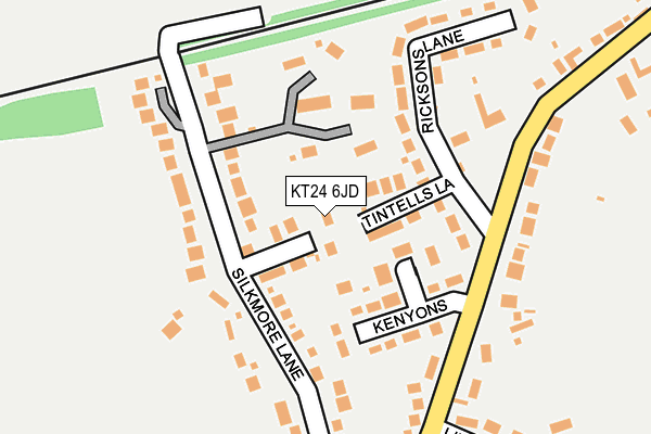 KT24 6JD map - OS OpenMap – Local (Ordnance Survey)