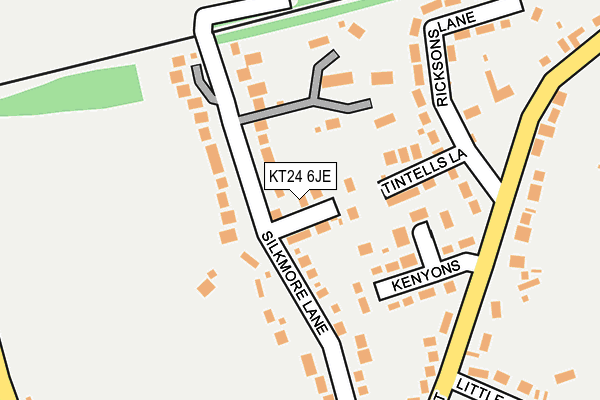 KT24 6JE map - OS OpenMap – Local (Ordnance Survey)