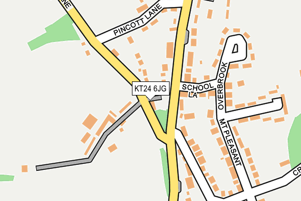 KT24 6JG map - OS OpenMap – Local (Ordnance Survey)