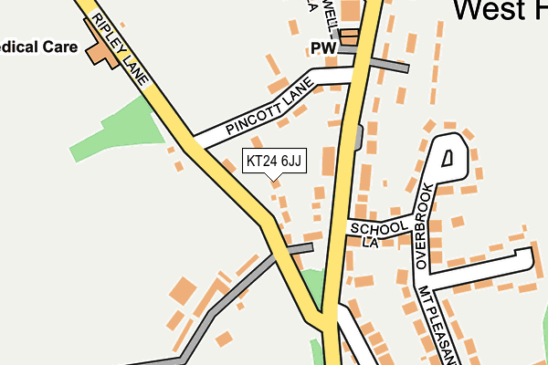 KT24 6JJ map - OS OpenMap – Local (Ordnance Survey)