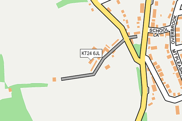 KT24 6JL map - OS OpenMap – Local (Ordnance Survey)