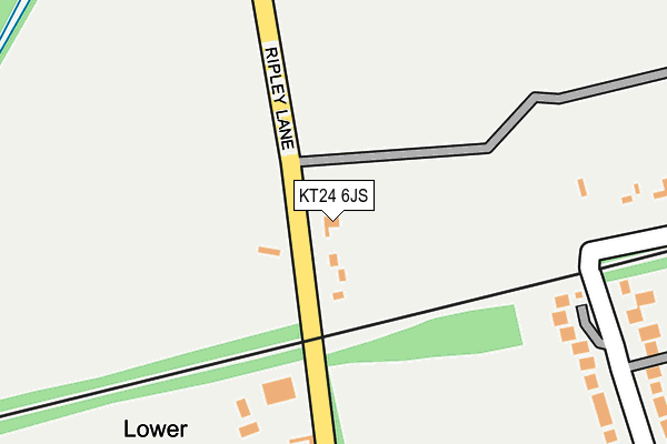 KT24 6JS map - OS OpenMap – Local (Ordnance Survey)