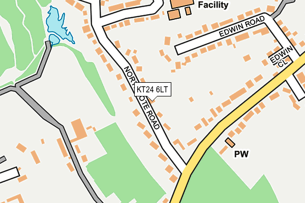 KT24 6LT map - OS OpenMap – Local (Ordnance Survey)
