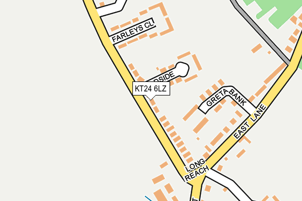 KT24 6LZ map - OS OpenMap – Local (Ordnance Survey)