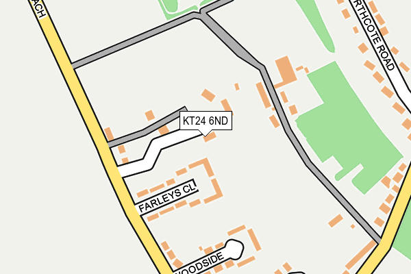 KT24 6ND map - OS OpenMap – Local (Ordnance Survey)