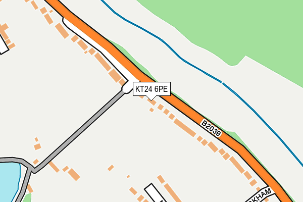 KT24 6PE map - OS OpenMap – Local (Ordnance Survey)