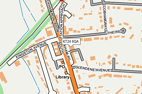 KT24 6QA map - OS OpenMap – Local (Ordnance Survey)