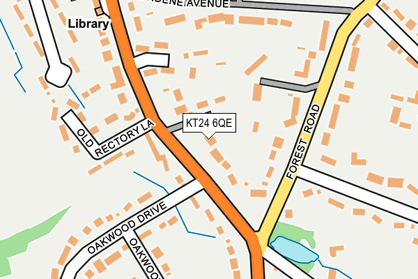 KT24 6QE map - OS OpenMap – Local (Ordnance Survey)