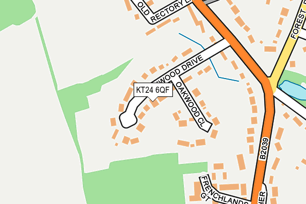 KT24 6QF map - OS OpenMap – Local (Ordnance Survey)