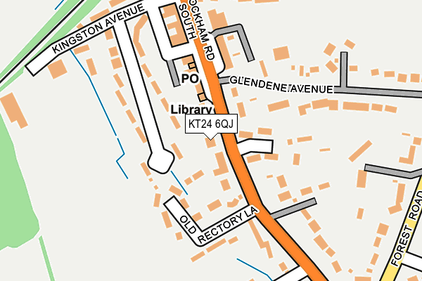 KT24 6QJ map - OS OpenMap – Local (Ordnance Survey)