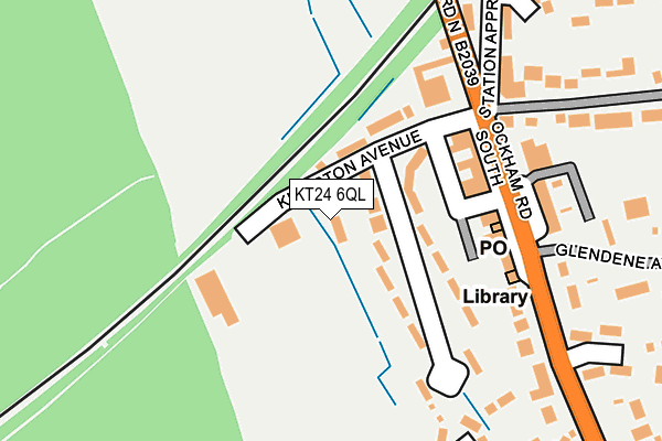 KT24 6QL map - OS OpenMap – Local (Ordnance Survey)