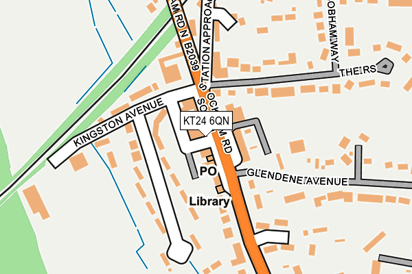 KT24 6QN map - OS OpenMap – Local (Ordnance Survey)