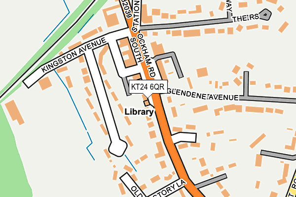 KT24 6QR map - OS OpenMap – Local (Ordnance Survey)