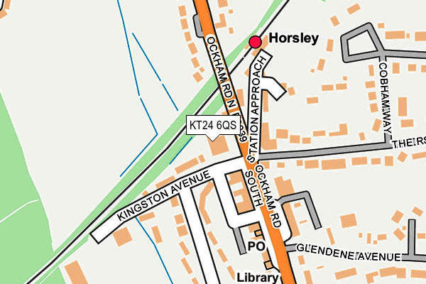KT24 6QS map - OS OpenMap – Local (Ordnance Survey)