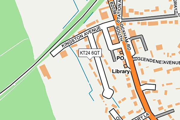 KT24 6QT map - OS OpenMap – Local (Ordnance Survey)