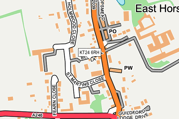 KT24 6RH map - OS OpenMap – Local (Ordnance Survey)